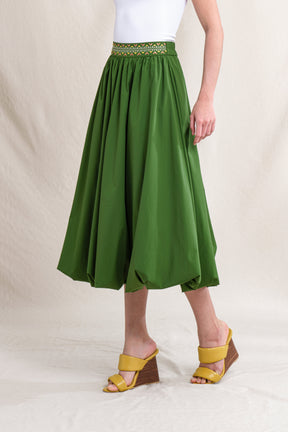 BUNDLING: Gwen Top in Green Sulam and Erin Skirt in Green Sulam