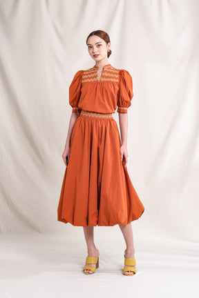 GWEN Top in Orange Sulam