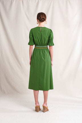 GITA Dress in Green Stitch