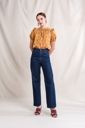 SAIA Top in Gold Lamia