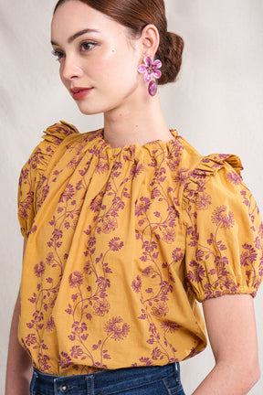 SAIA Top in Gold Lamia