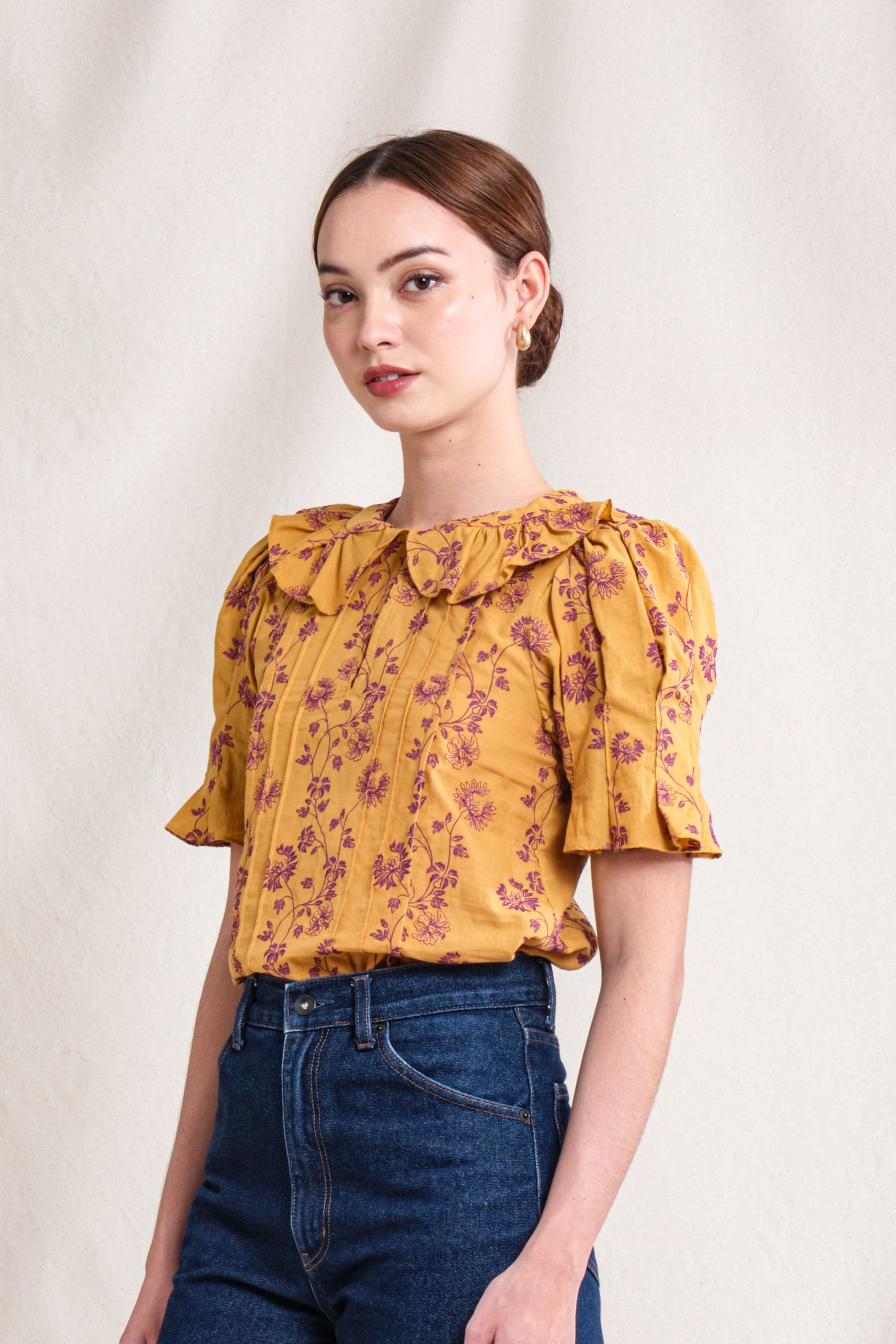 HARPER Top in Gold Lamia