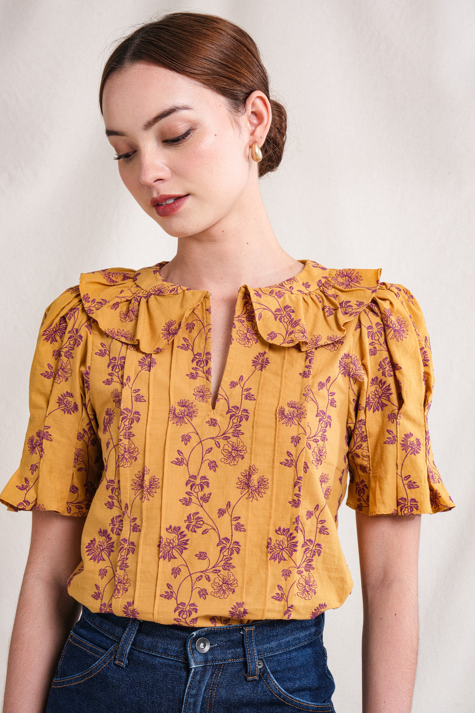 HARPER Top in Gold Lamia