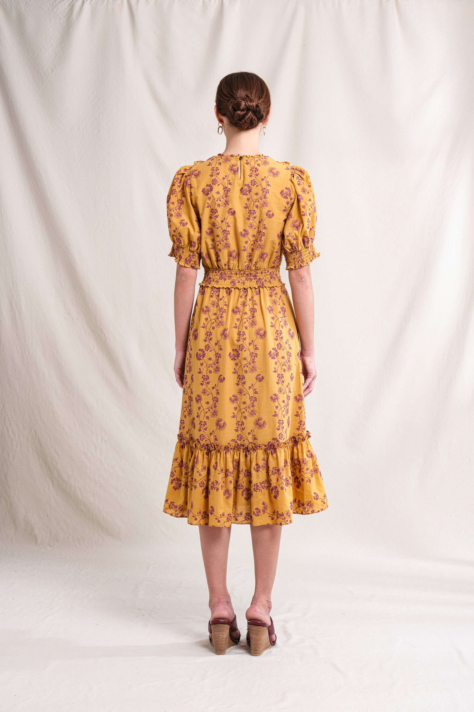 ZIVA Dress in Gold Lamia