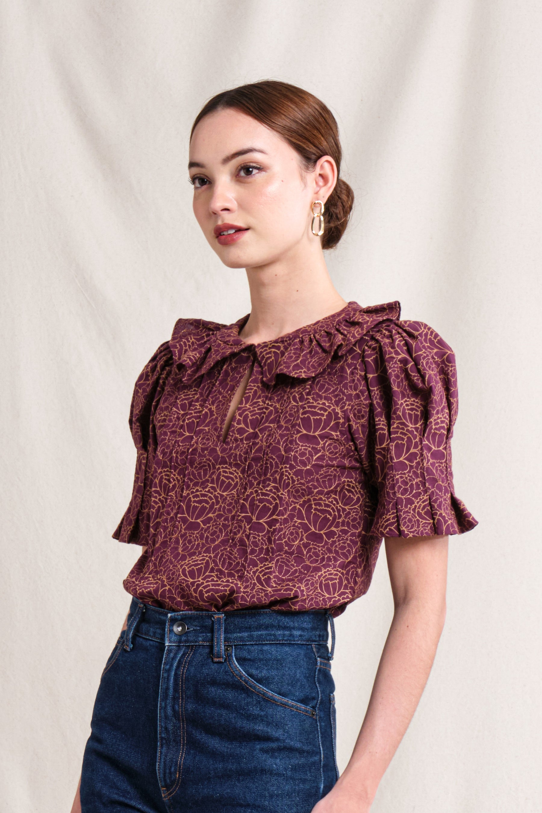 HARPER Top in Purple Krisan