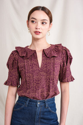 HARPER Top in Purple Krisan