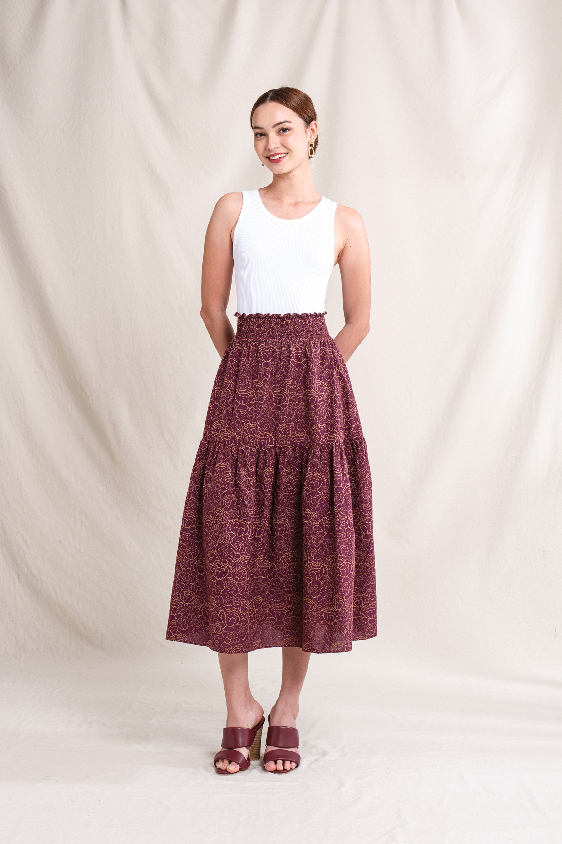 RIONA Skirt in Purple Krisan