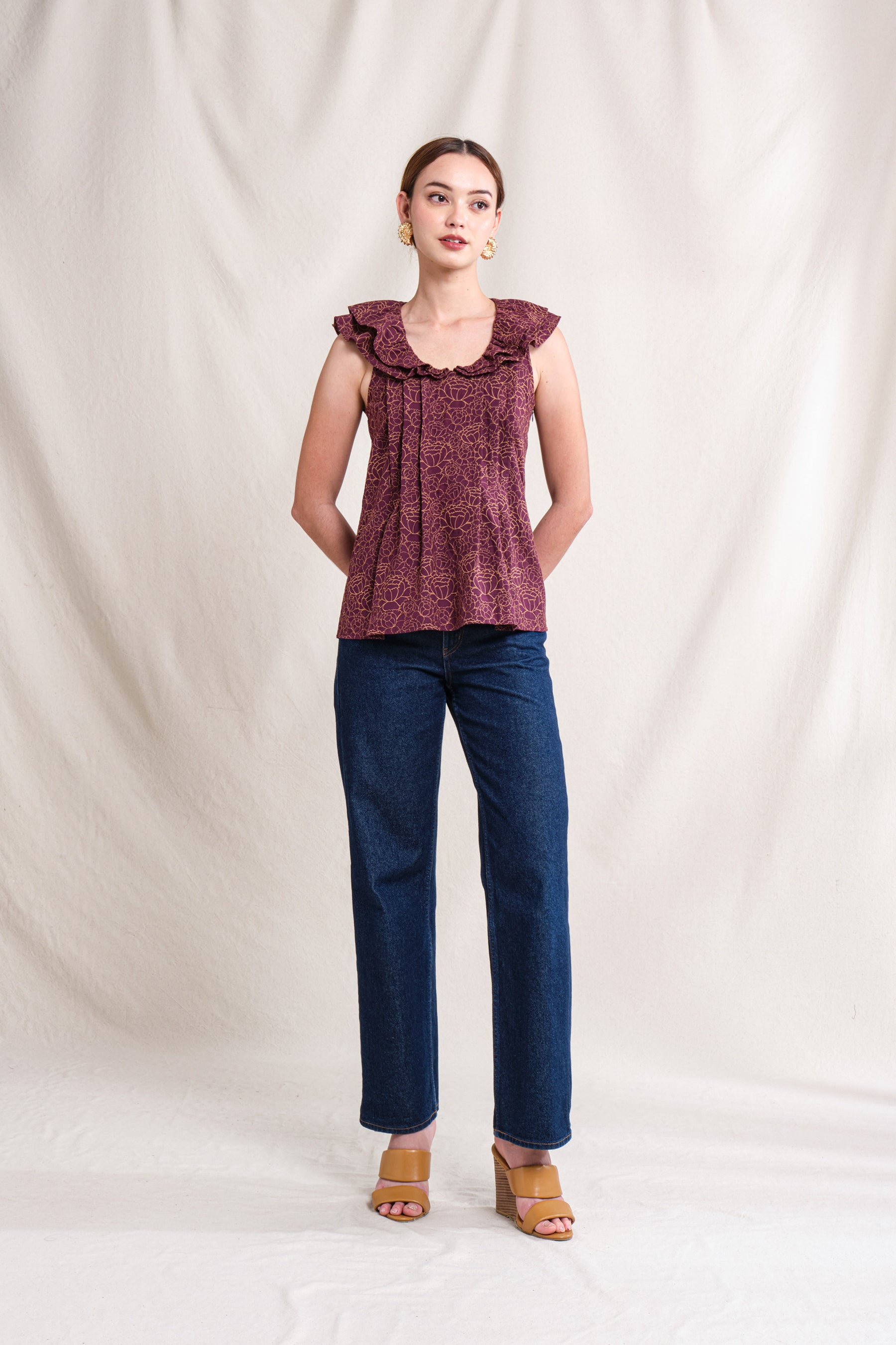 SEVY Top in Purple Krisan