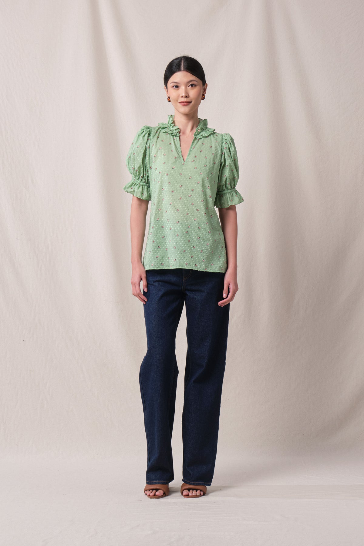 EILEEN Top in Green Canang