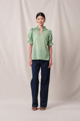 EILEEN Top in Green Canang