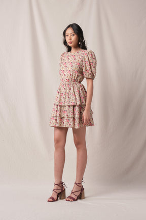 DELLA Dress in Beige Manggis