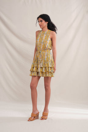 VALERY Dress in Yellow Jalapa