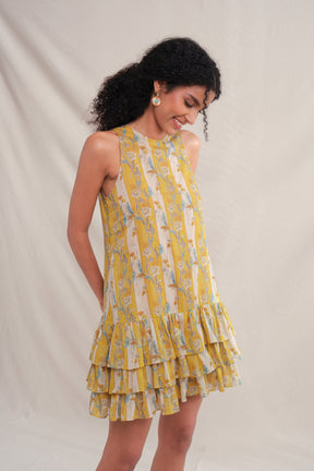 VALERY Dress in Yellow Jalapa
