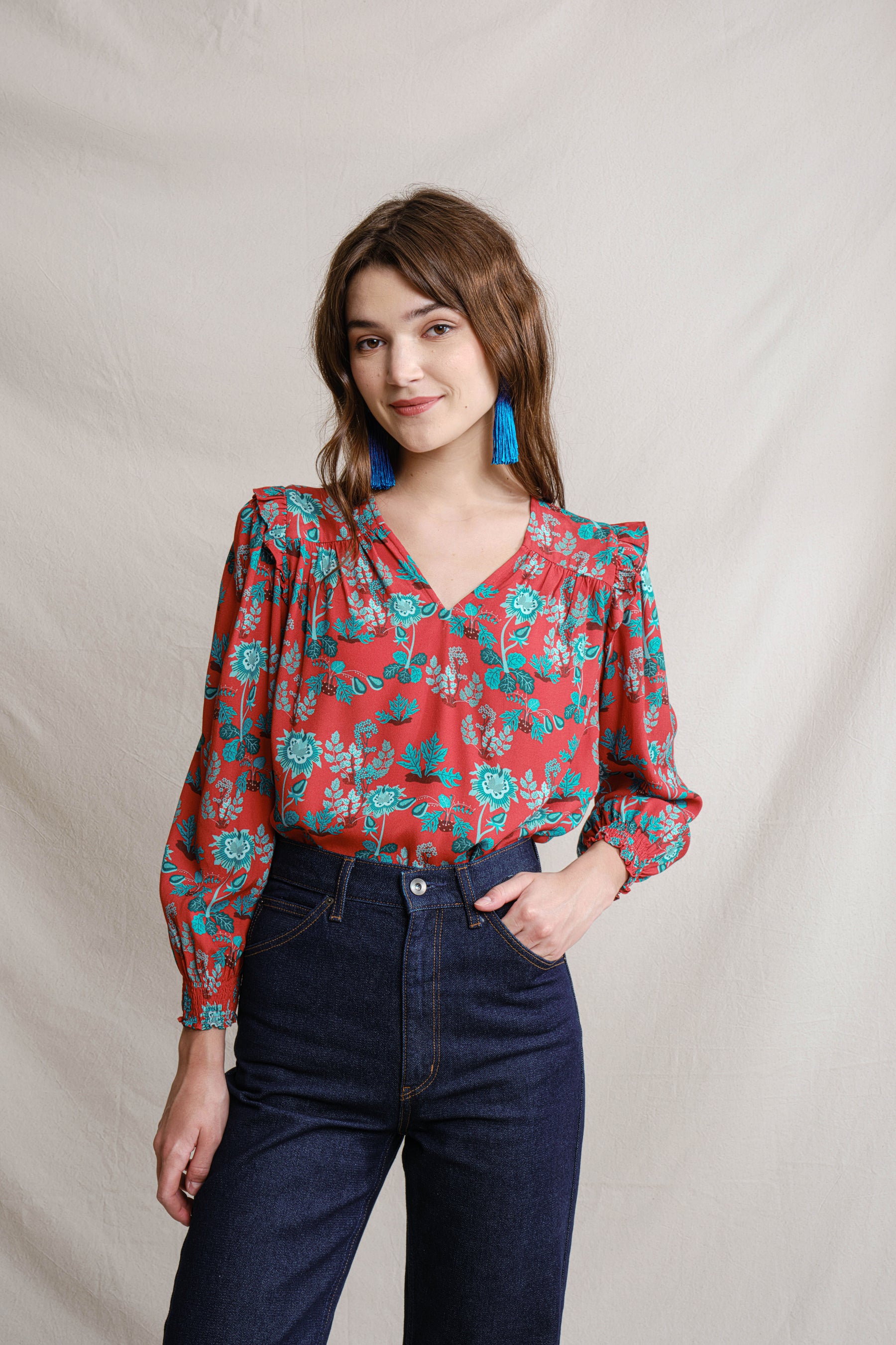 BECCA Top in Red Pepaya