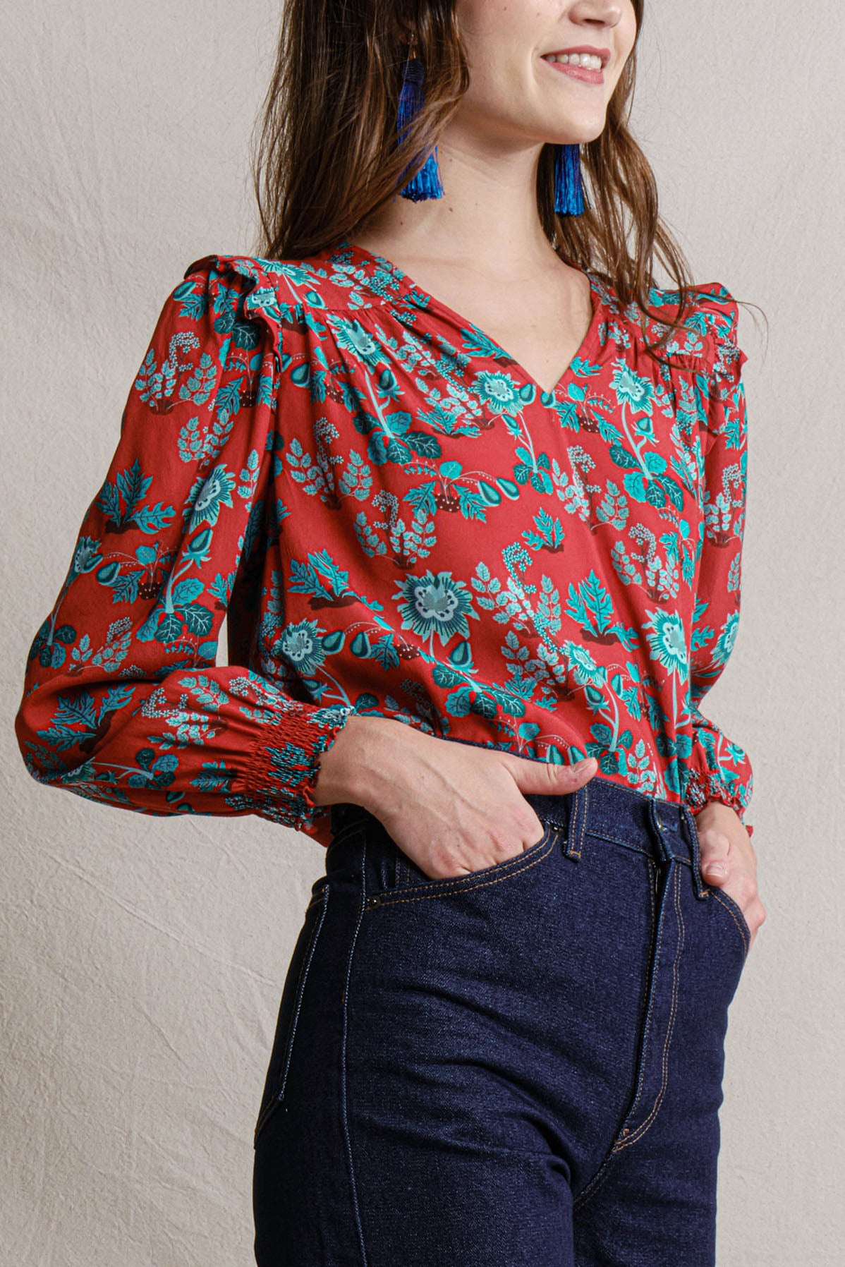 BECCA Top in Red Pepaya