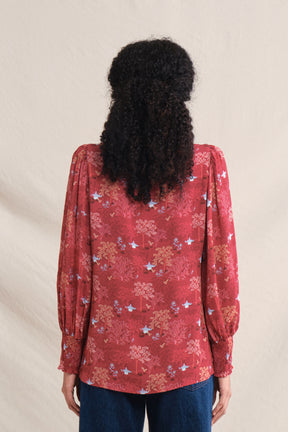 BILA Top in Red Tumpang
