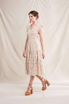 BULAN Dress in Beige Lada
