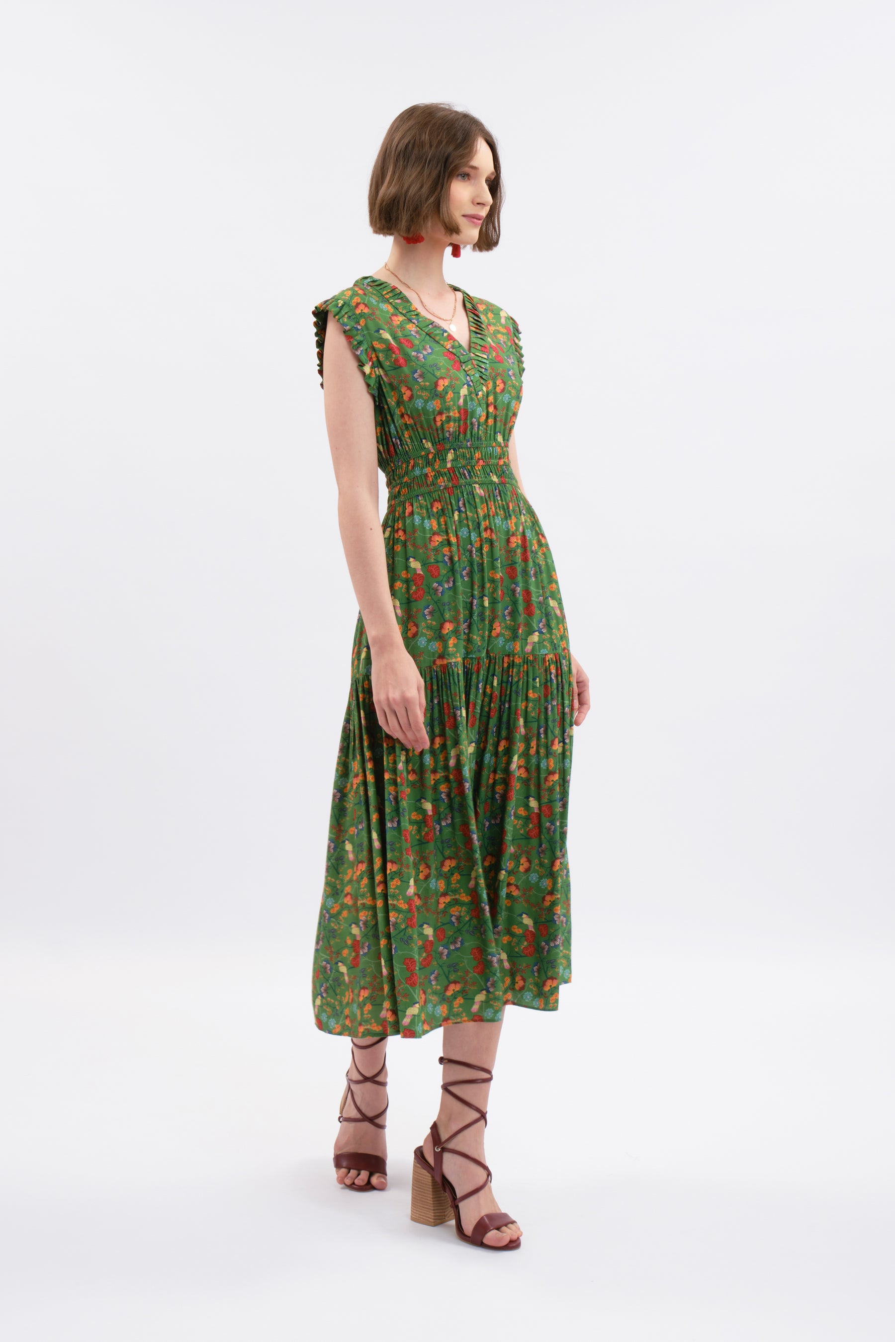 BULAN Dress in Green Maros