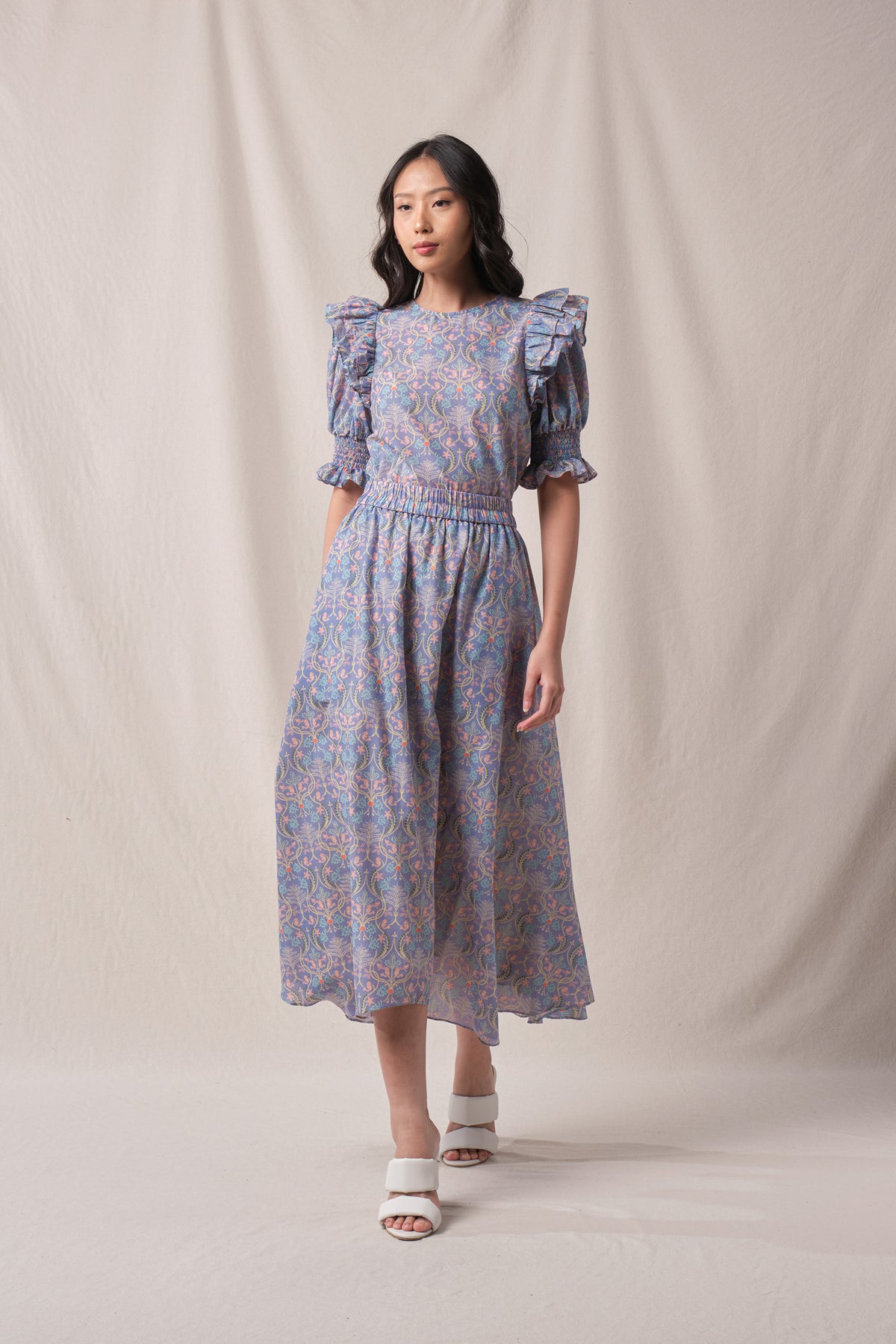 BUNDLING: Carlin Top in Purple Segara and Blake Skirt in Purple Segara