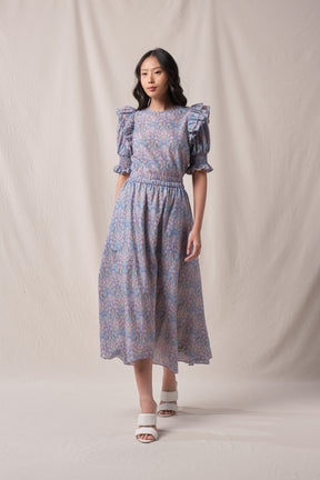 BUNDLING: Carlin Top in Purple Segara and Blake Skirt in Purple Segara