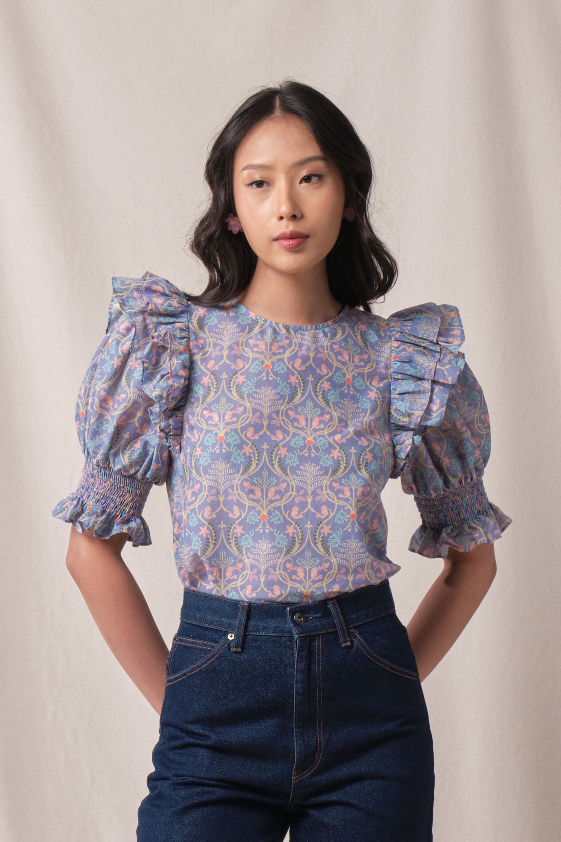 CARLIN Top in Purple Segara