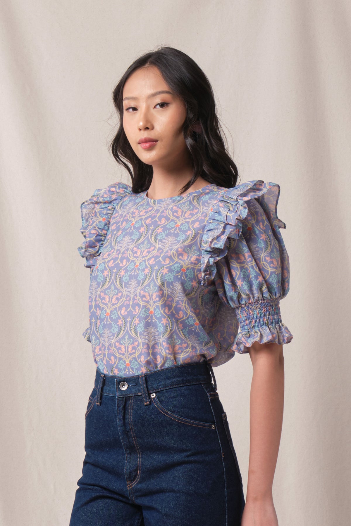 BUNDLING: Carlin Top in Purple Segara and Blake Skirt in Purple Segara