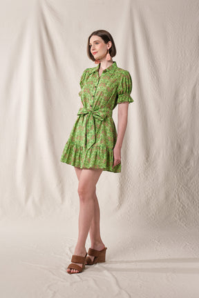 CARMEN Dress in Green Rosea