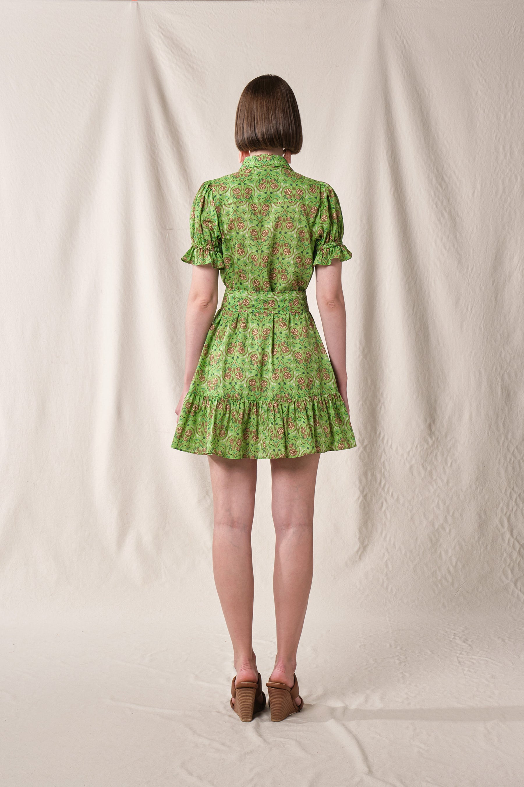 CARMEN Dress in Green Rosea