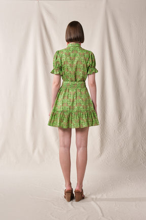 CARMEN Dress in Green Rosea