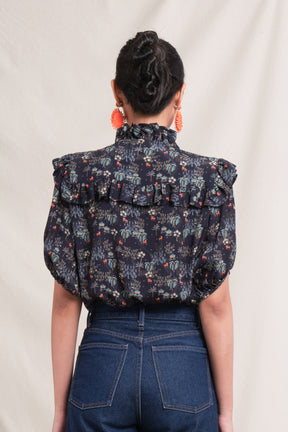 CAROL Top in Black Bale