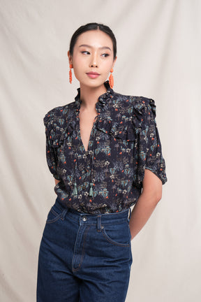 CAROL Top in Black Bale