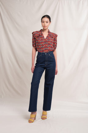 CAROL Top in Red Tatiala