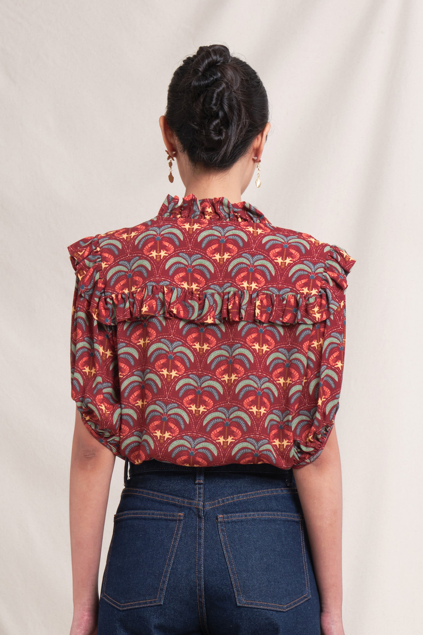 CAROL Top in Red Tatiala