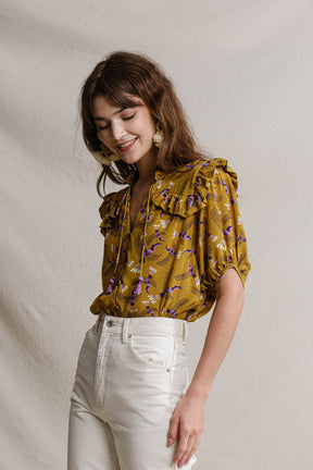 CAROL Top in Yellow Julang