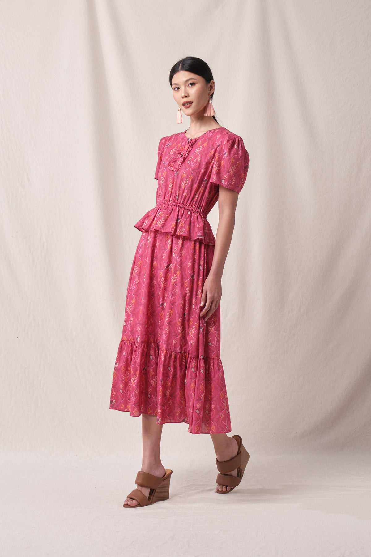 CARYS Dress in Fuschia Penyu