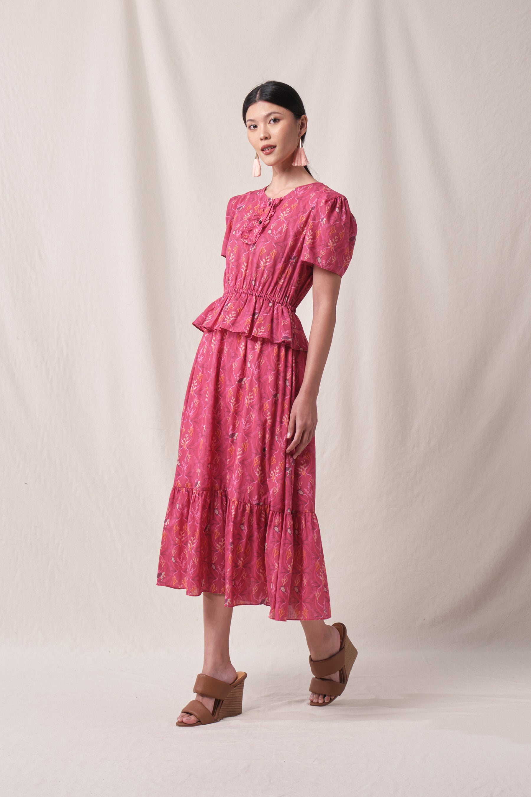 CARYS Dress in Fuschia Penyu