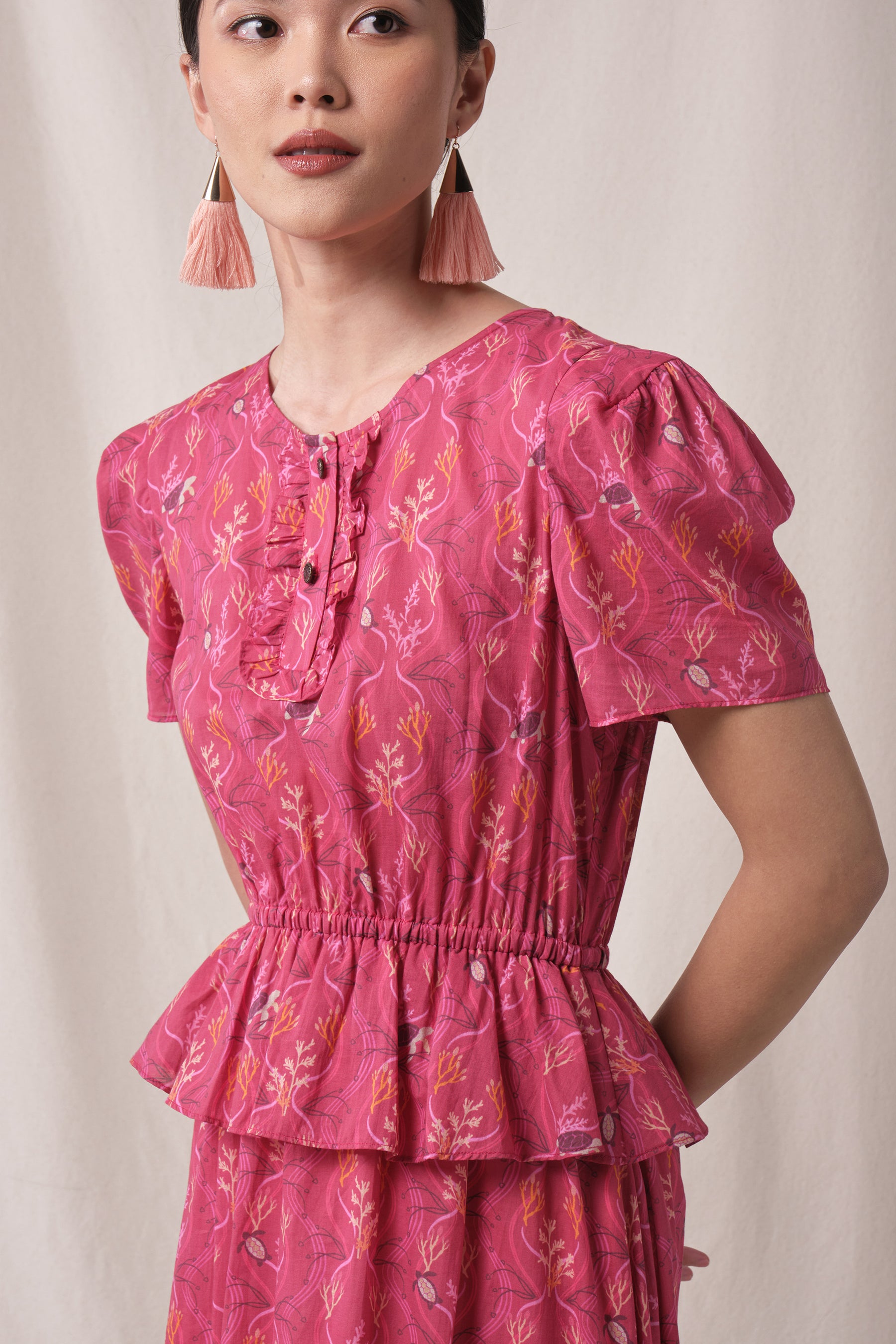CARYS Dress in Fuschia Penyu