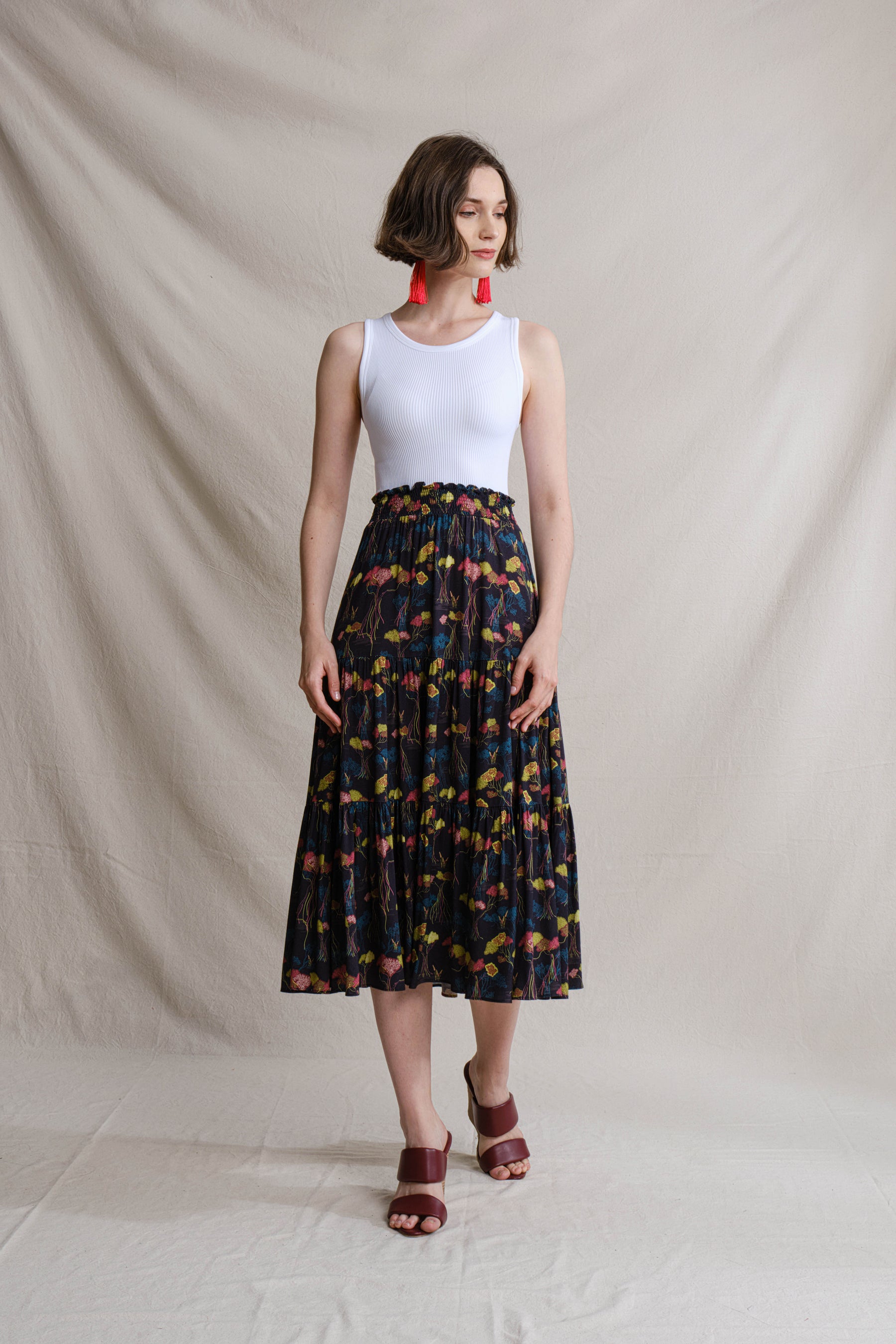 CHITA Skirt in Black Mangrove