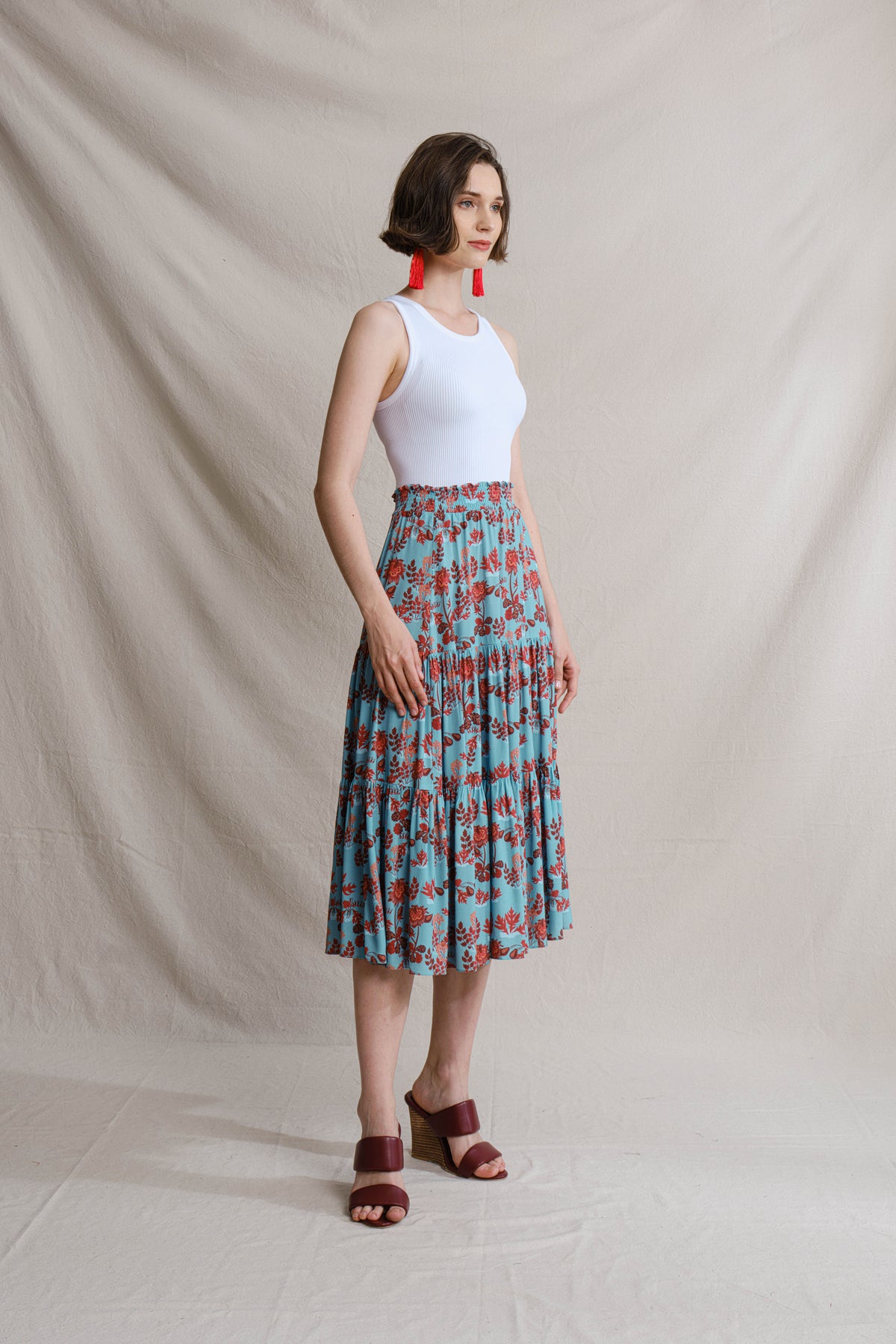 CHITA Skirt in Blue Pepaya