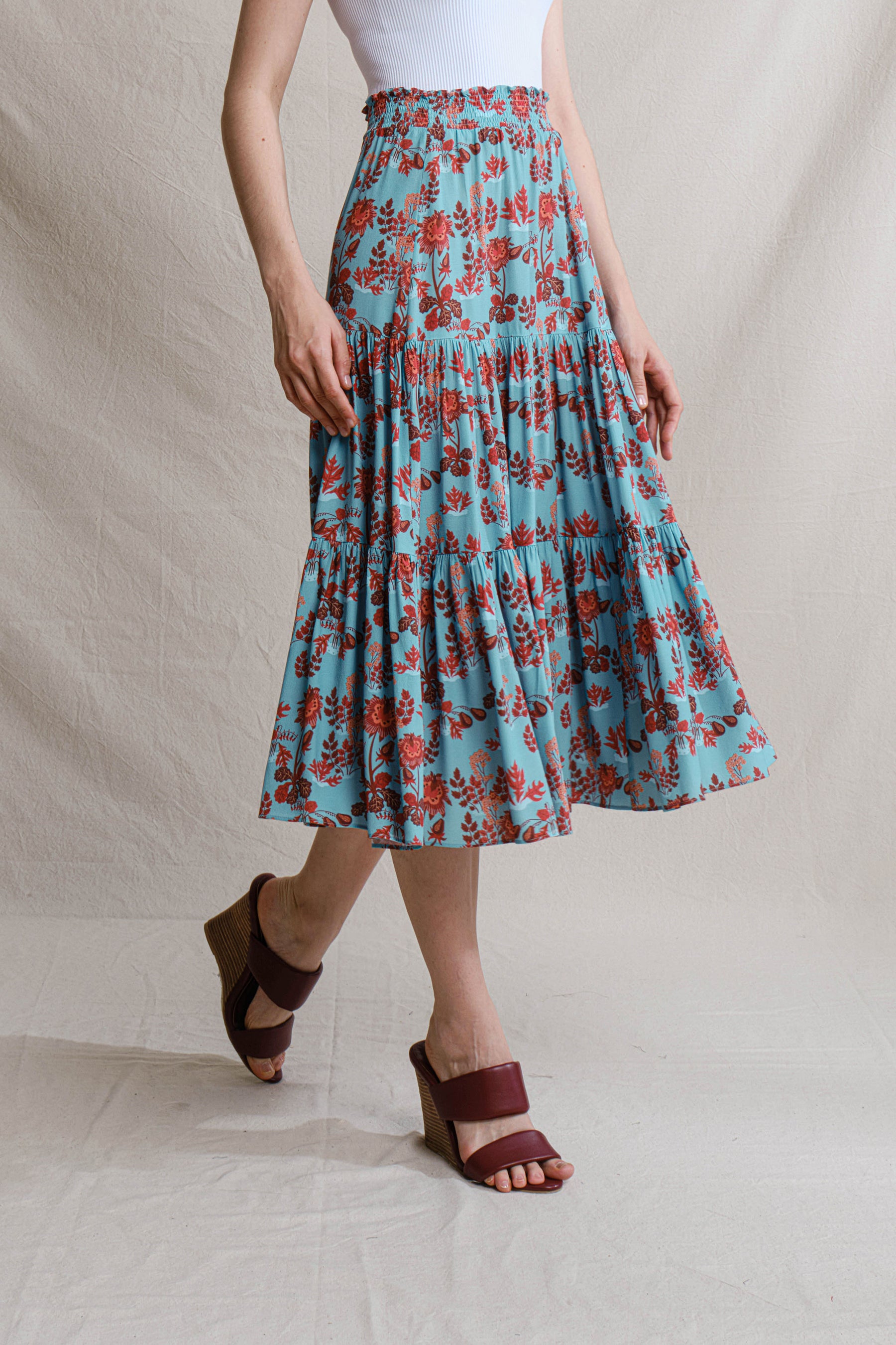 CHITA Skirt in Blue Pepaya