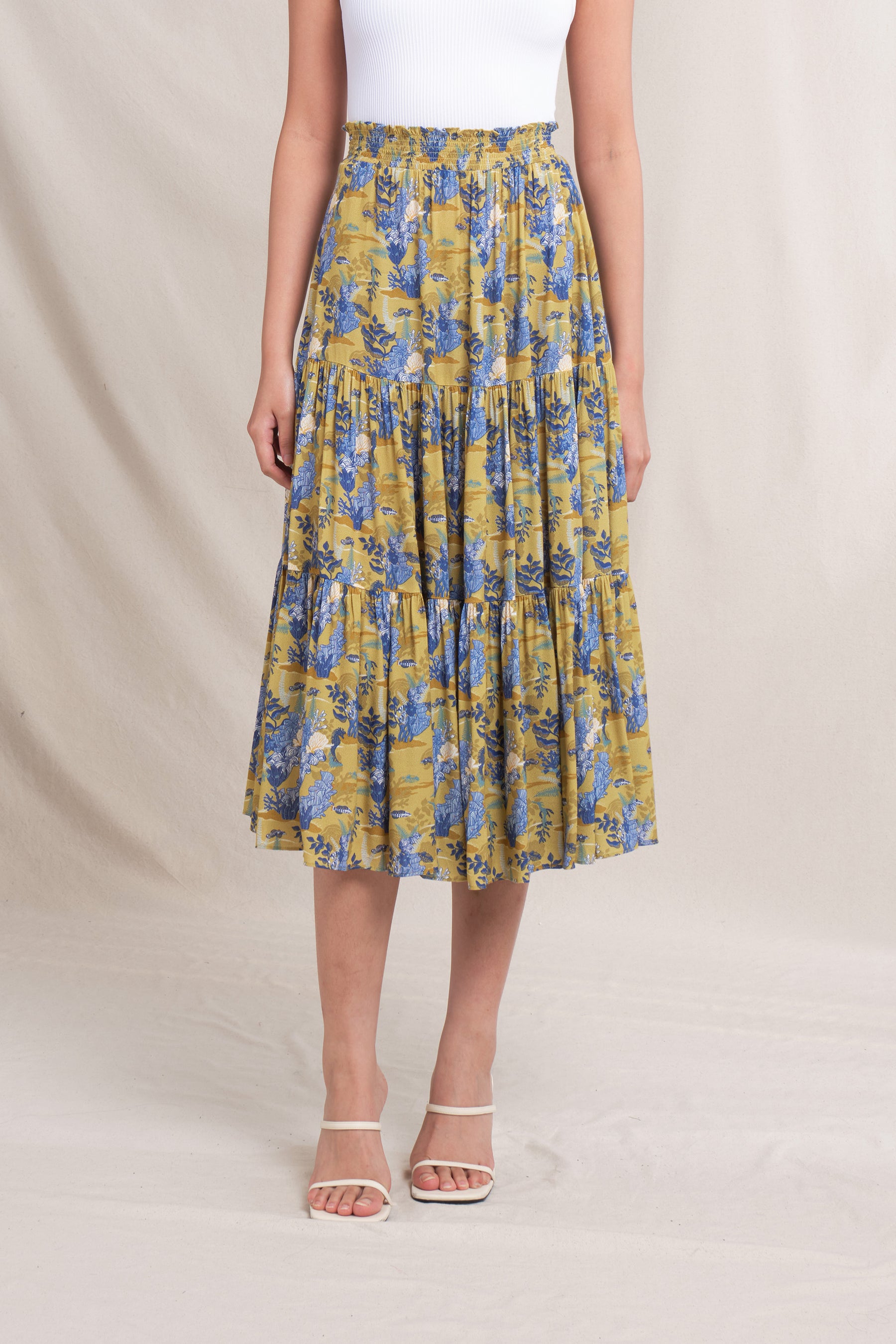 CHITA Skirt in Mustard Bunaken