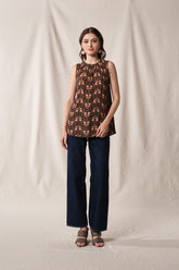 CLAIRE Top in Brown Rosea