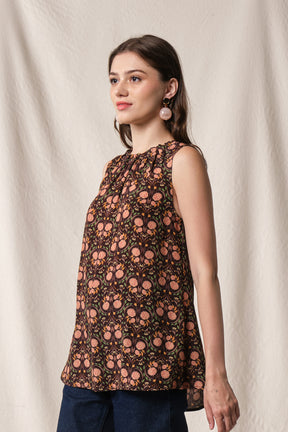 CLAIRE Top in Brown Rosea