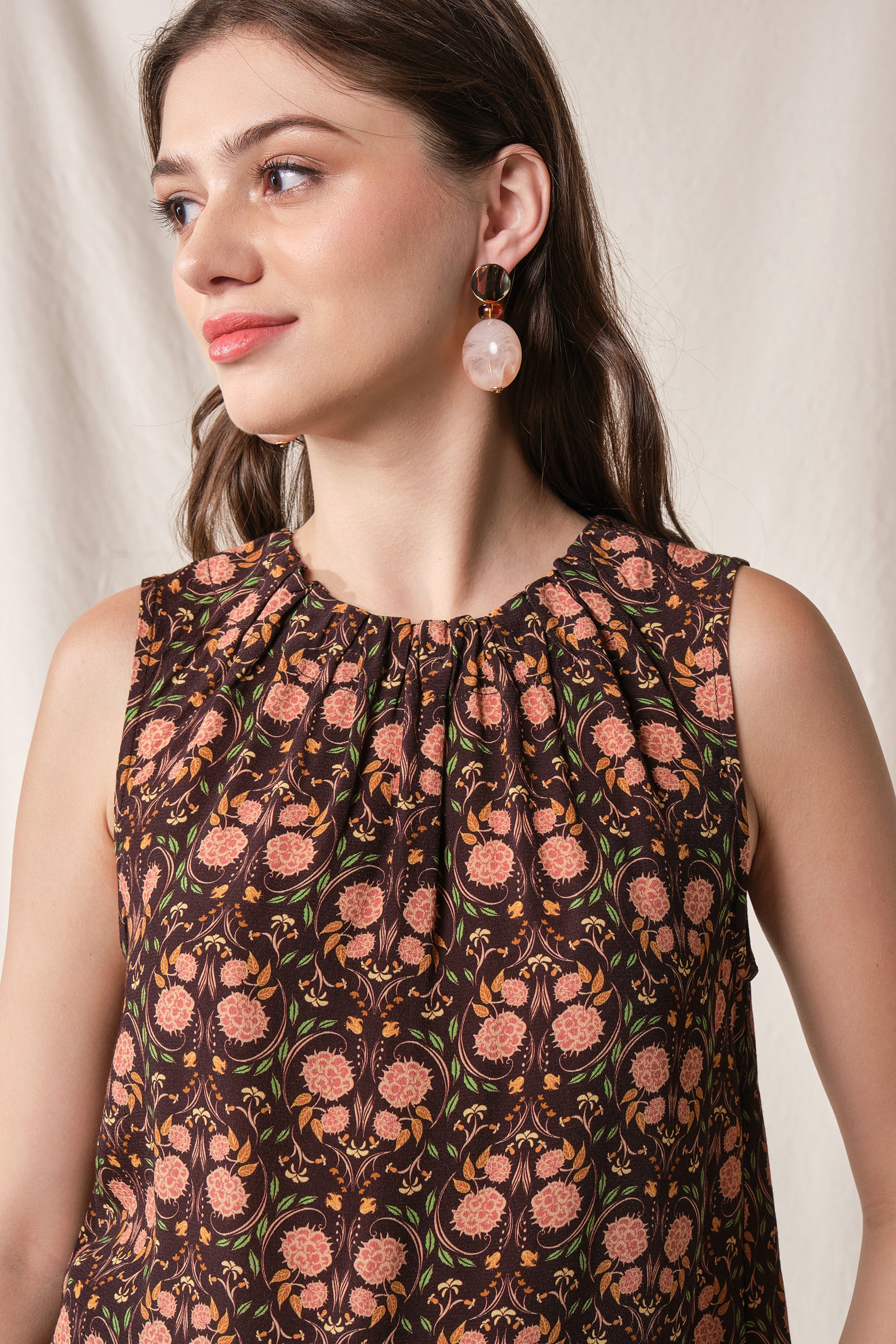 CLAIRE Top in Brown Rosea