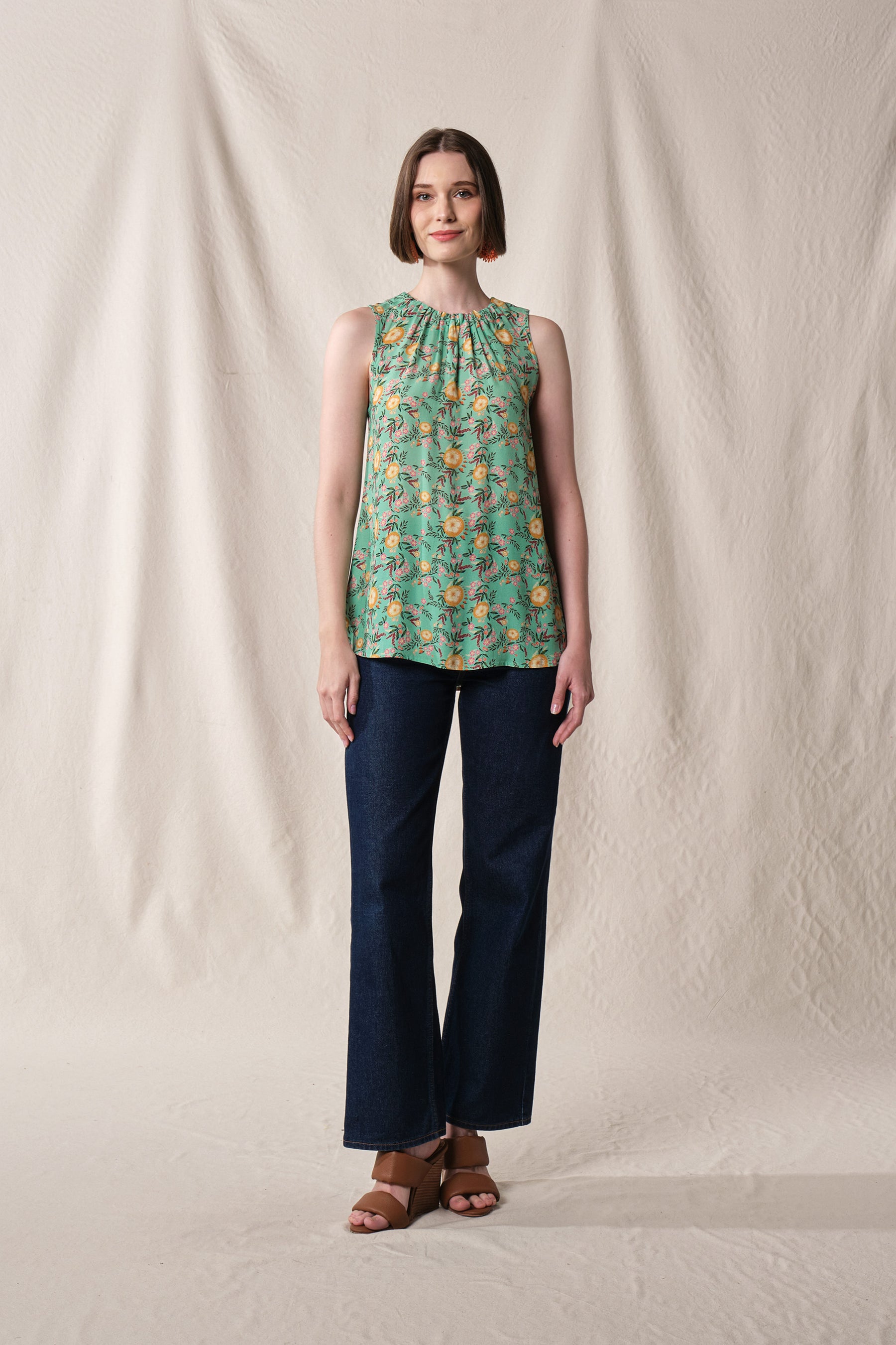 CLAIRE Top in Mint Carica