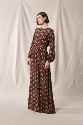 CLARISE Dress in Brown Rosea