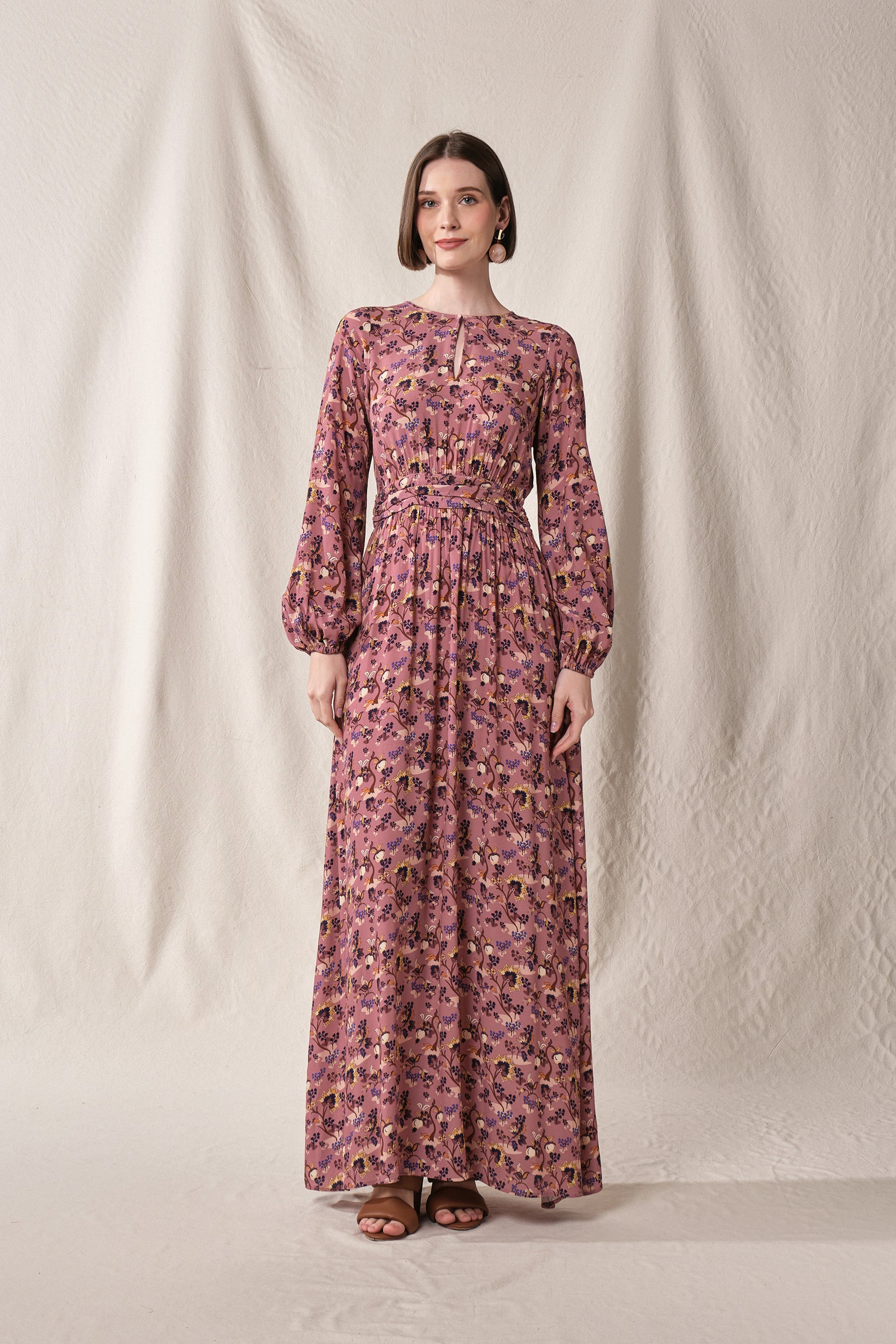 CLARISE Dress in Lilac Celosia