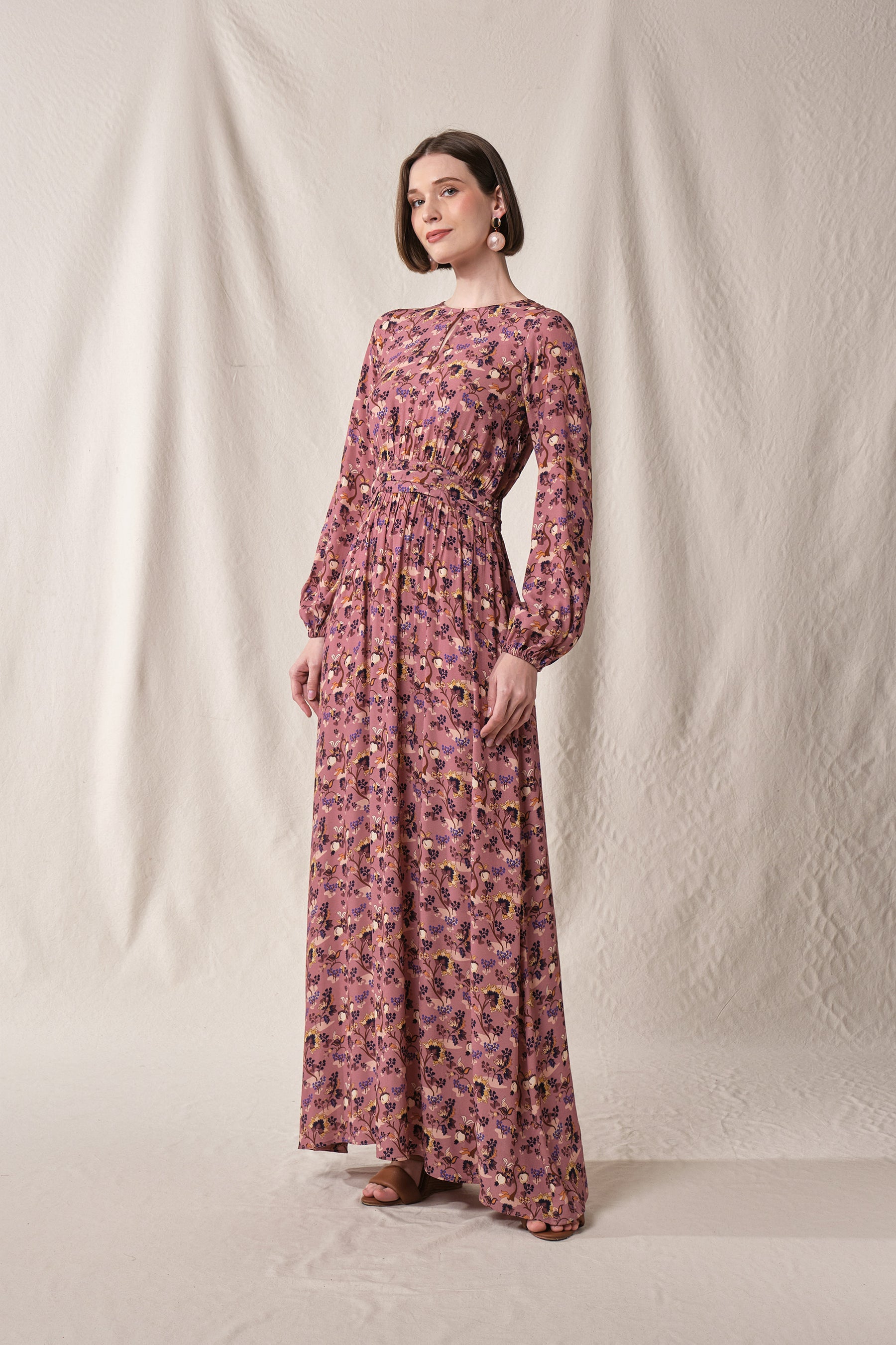 CLARISE Dress in Lilac Celosia