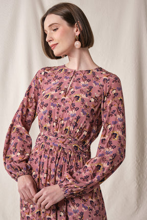 CLARISE Dress in Lilac Celosia
