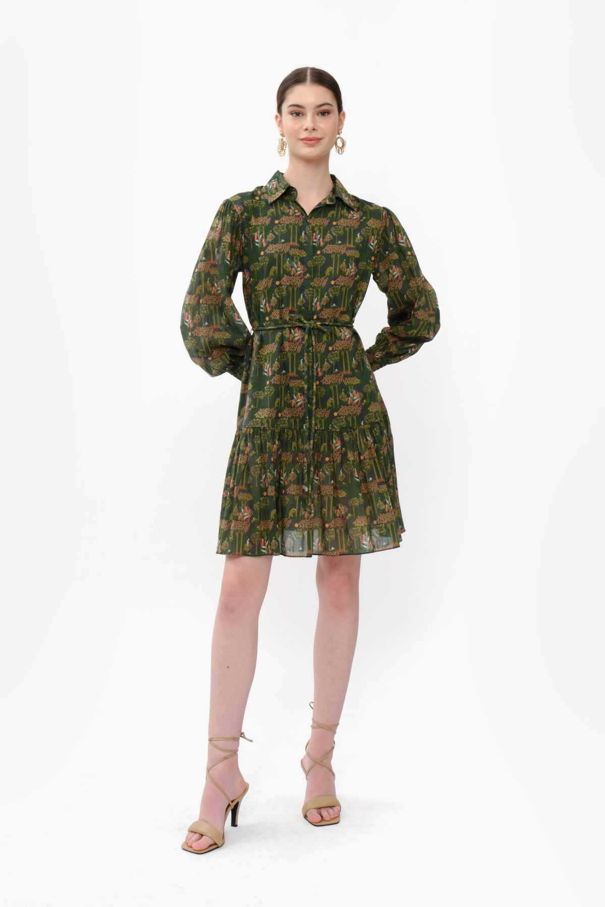 CLEO Dress in Green Forest
